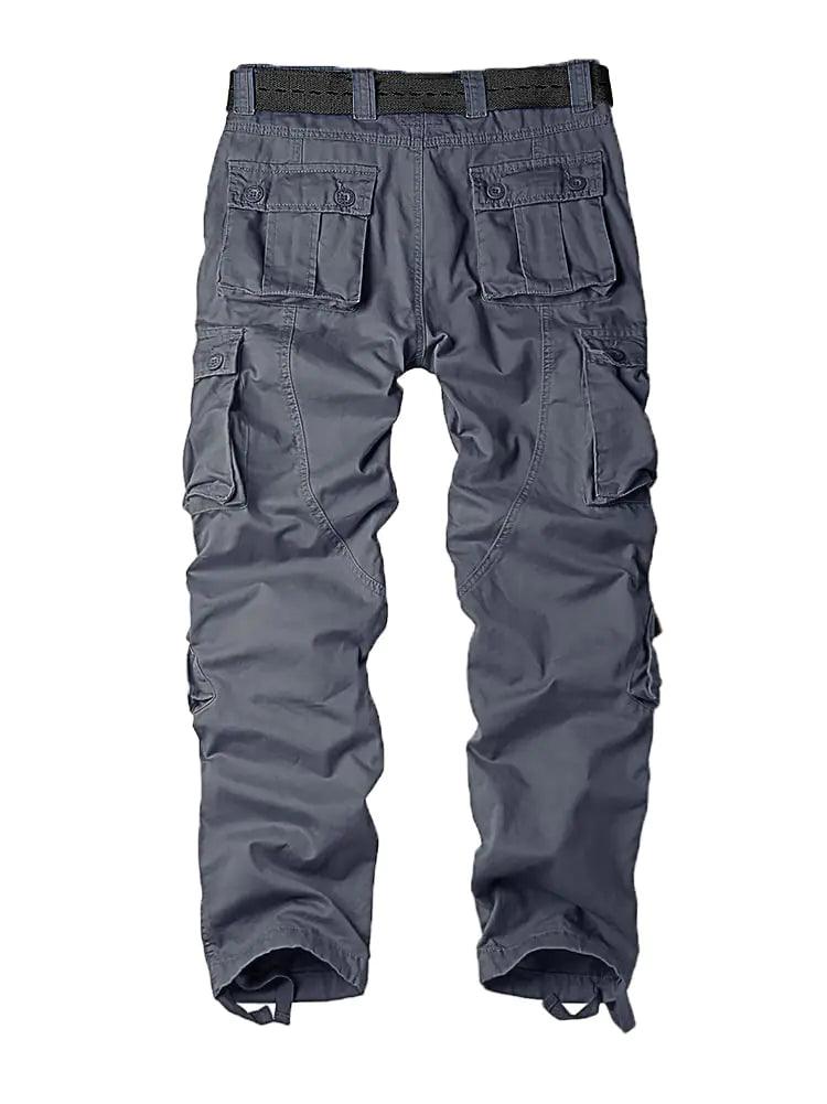 AKARMY Men's Casual Cargo Pants Military Army Camo Pants Combat Work Pants with 8 Pockets(No Belt) 32 Gray - Evallys.com # #