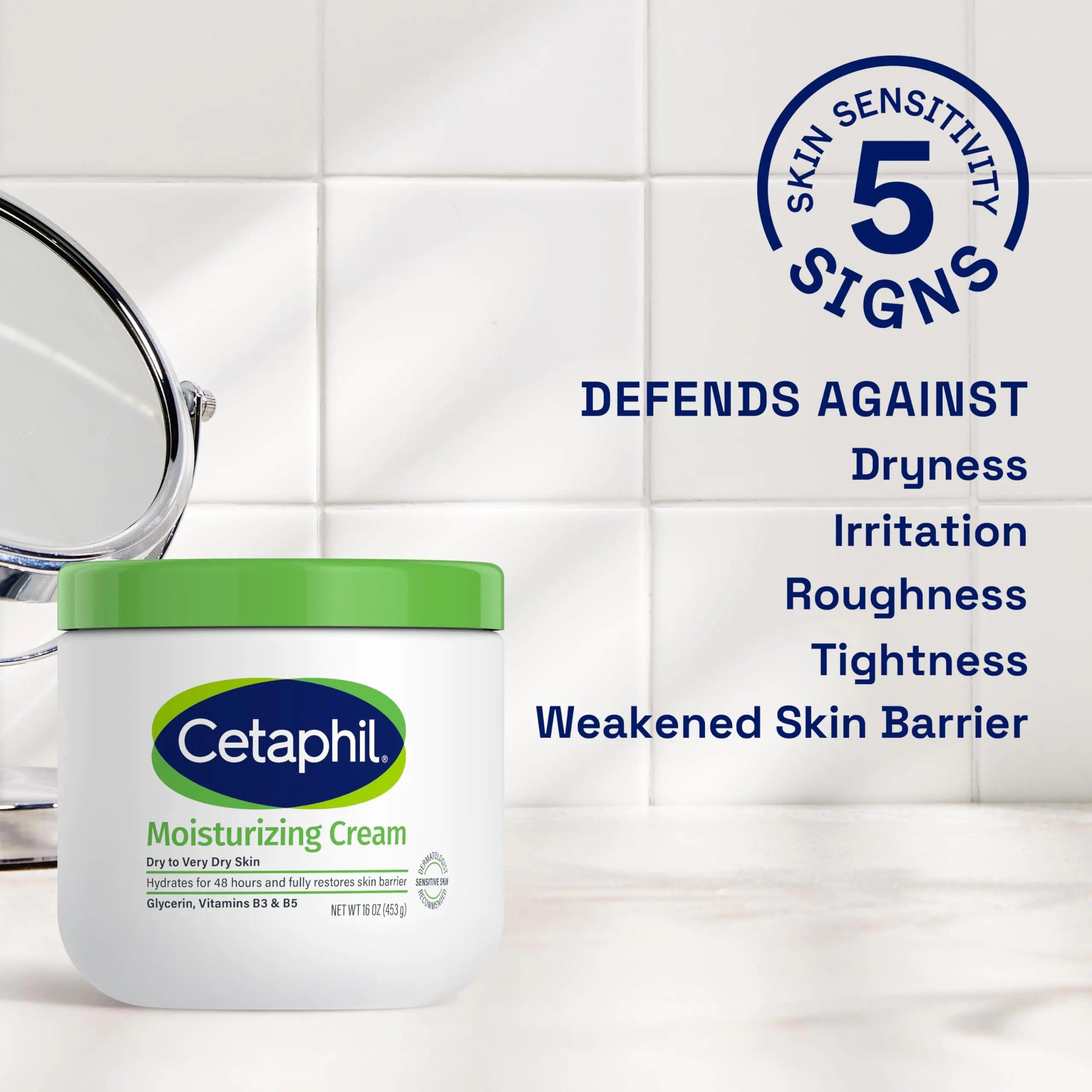 Cetaphil Body Moisturizer, Hydrating Moisturizing Cream for Dry to Very Dry, Sensitive Skin, NEW 16 Oz 2 Pack, Fragrance Free, Non-Comedogenic, Non-Greasy - Evallys.com # #