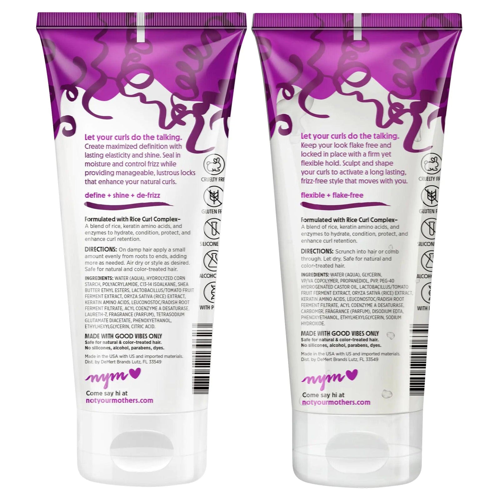 Not Your Mother's Curl Talk Frizz Control Sculpting Gel & Defining Cream (2-Pack) - 6 fl oz - Formulated with Rice Curl Complex - All Curl Types 6 Fl Oz (Pack of 2) - Evallys.com # #