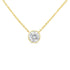 10K Yellow Gold 1/5 Carat Round Brilliant-Cut Diamond Modern Bezel-Set Solitaire 16"-18" Pendant Necklace (H-I Color, SI2-I1 Clarity) - Evallys.com # #