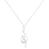 Espira 10K White Gold 1/10 cttw Diamond Swirl Pendant Necklace (I-J, I1-I2) - Evallys.com # #