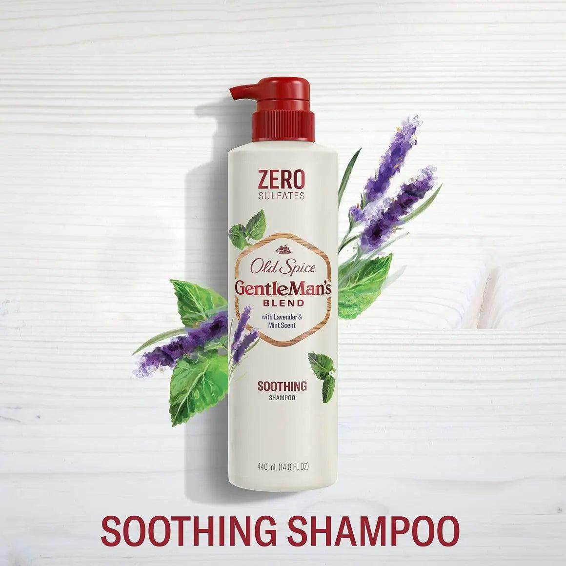 Old Spice Men's Sulfate Free Shampoo and Conditioner Set with Lavender & Mint Scent, Gentleman's Blend (14.8 Fl Oz & 8 Fl Oz) OS GMB Soothing Dual eComm pack - Evallys.com # #