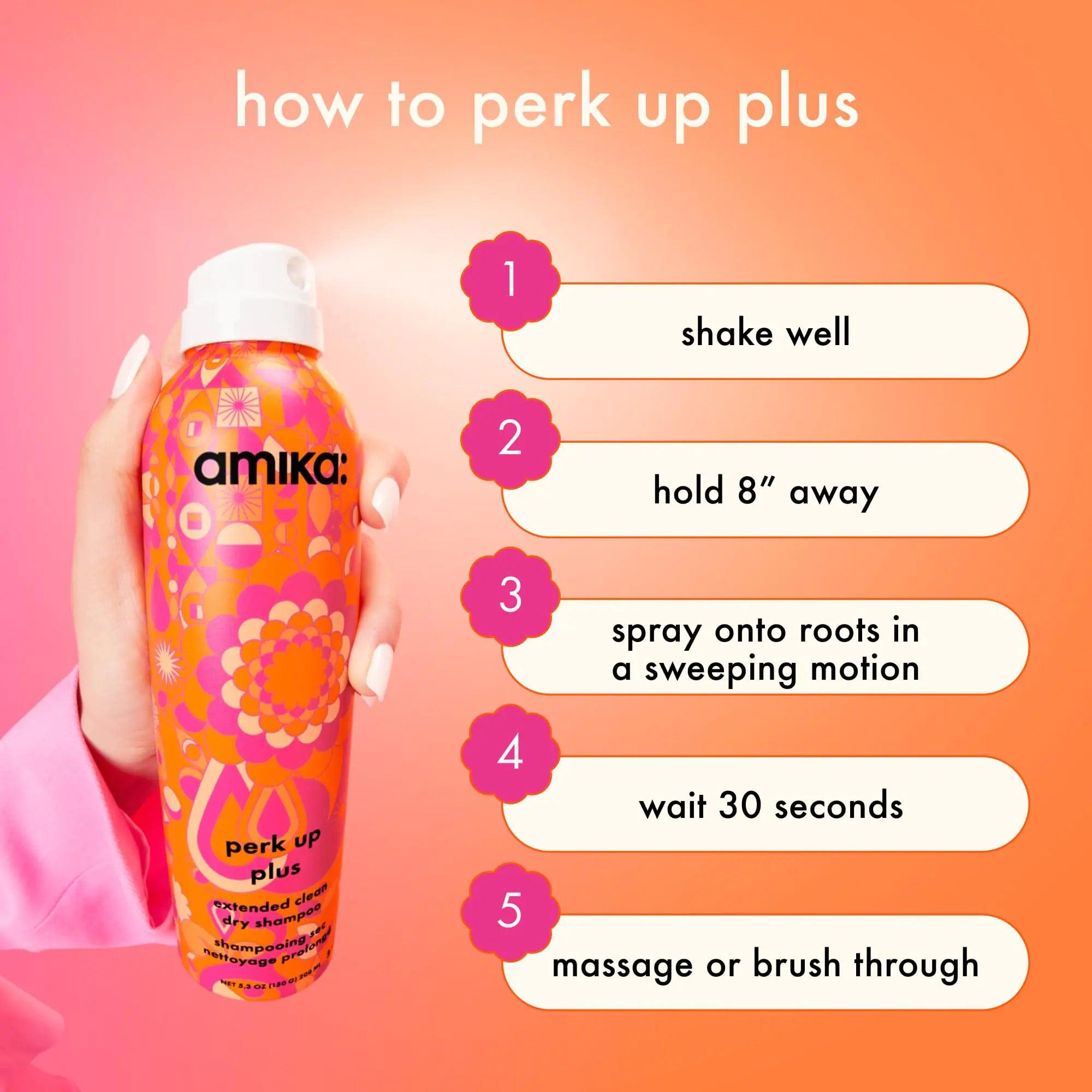 amika perk up plus extended clean dry shampoo 9.5 Ounce (Pack of 1) - Evallys.com # #