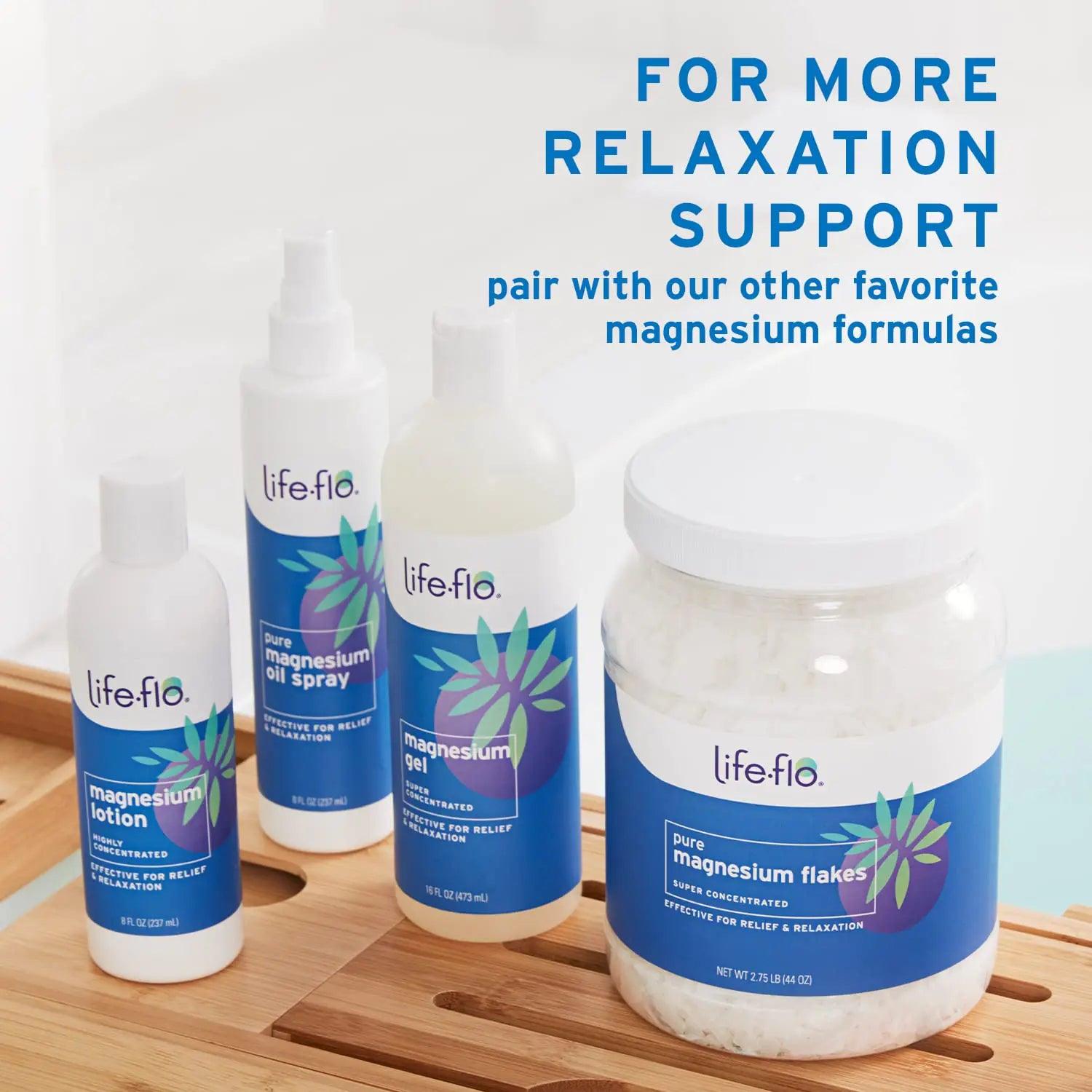 Life-flo Magnesium Lotion, Unscented Body Lotion, Relief and Relaxation w/Magnesium Chloride from Zechstein Seabed, Dermatologist Tested, Hypoallergenic, 60-Day Guarantee, Not Tested on Animals, 8oz 8 Ounce - Evallys.com # #