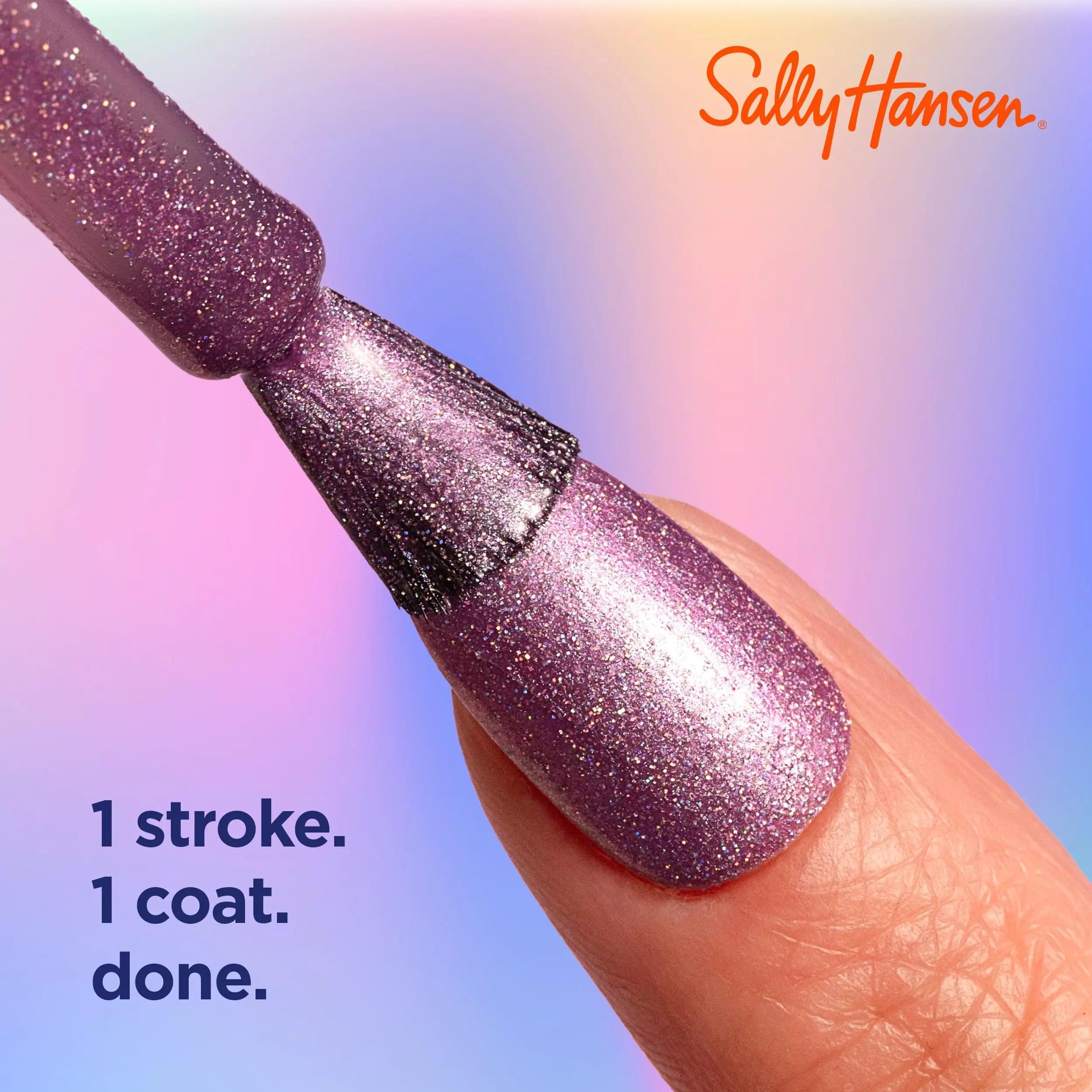 Sally Hansen Insta-Dri® Holo-Glow, Chrome Zone, Quick Dry, Long Lasting, Streak-Free Shine, Metallic Black Nail Polish 0.3 Fl Oz (Pack of 1) - Evallys.com # #