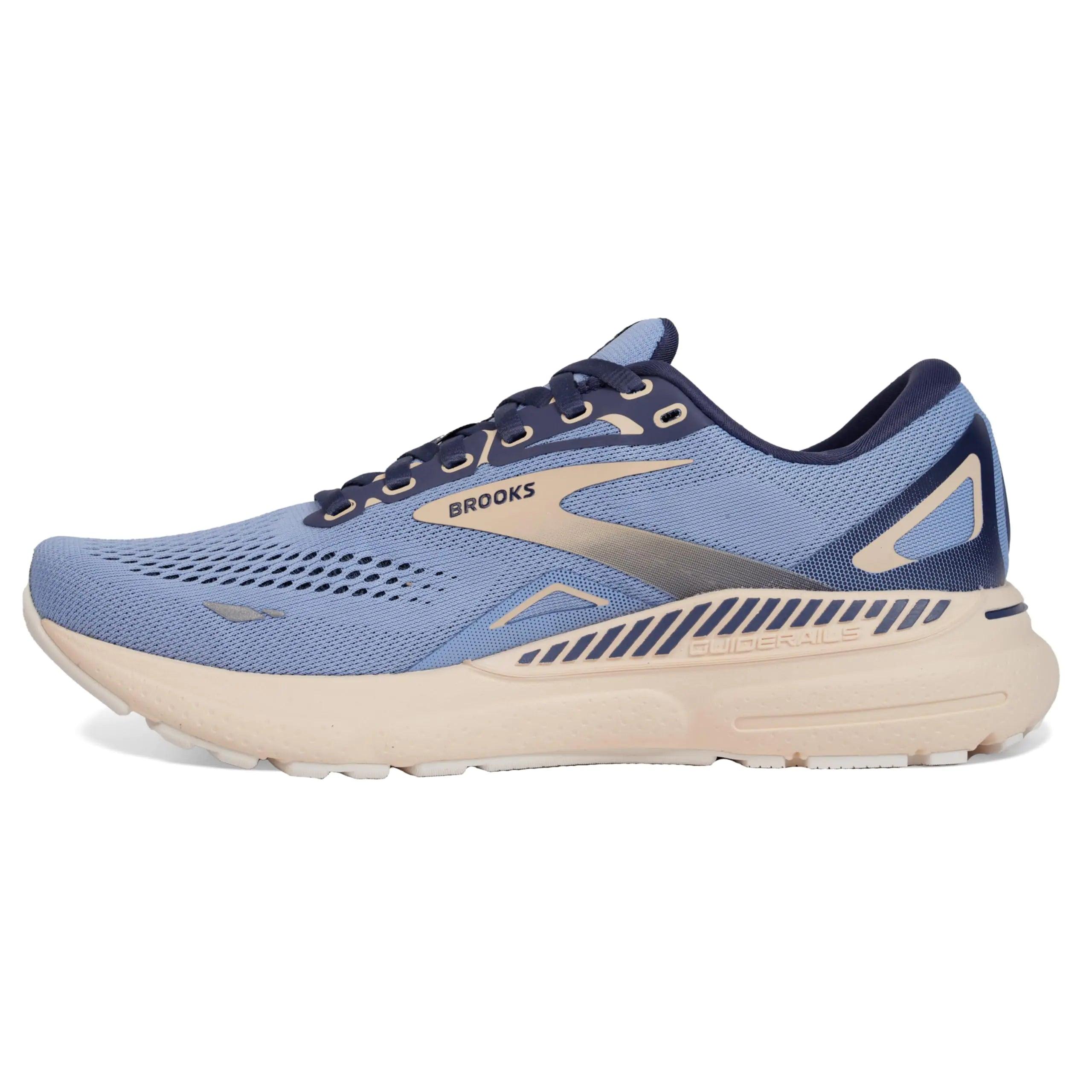 Brooks Women’s Adrenaline GTS 23 Supportive Running Shoe 7 Vista Blue/Navy/Linen - Evallys.com # #