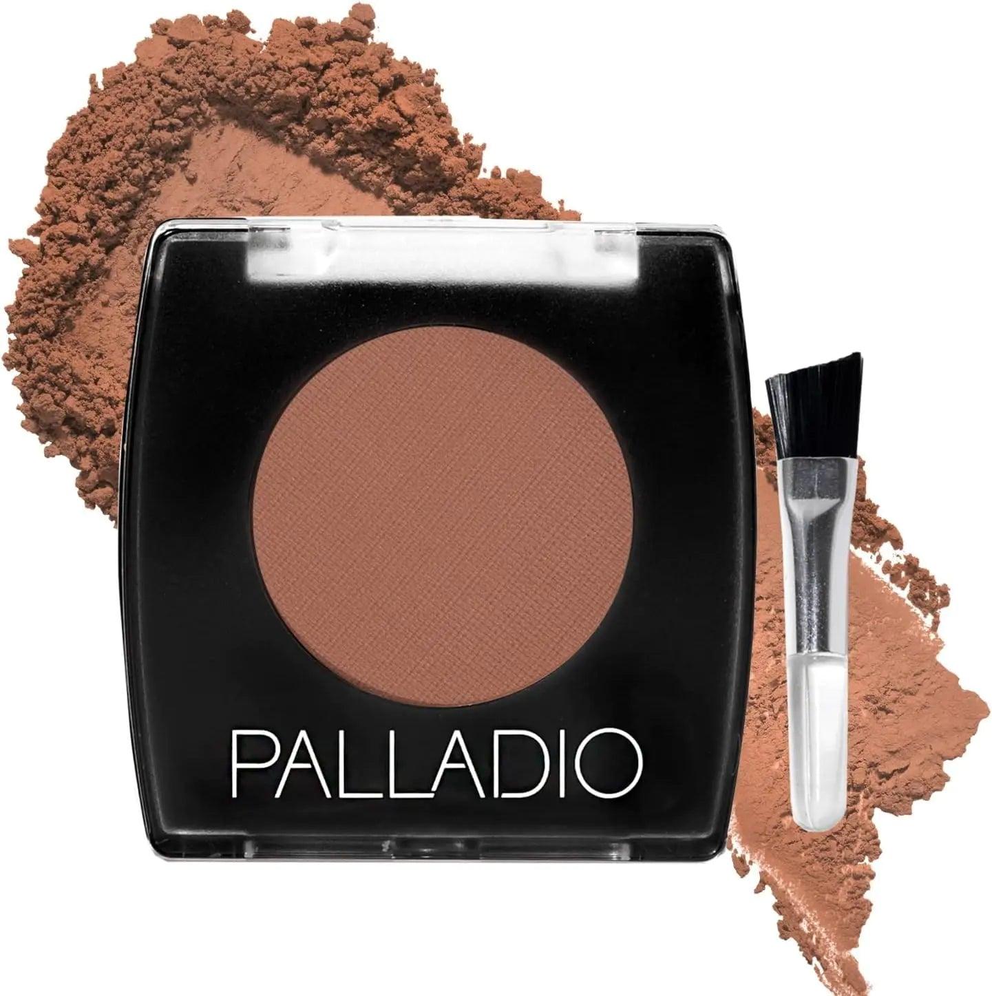 Palladio Brow Powder for Eyebrows, Soft and Natural Eyebrow Powder with Jojoba Oil & Shea Butter, Helps Enhance & Define Brows, Compact Size for Purse or Travel, Includes Applicator Brush, Auburn - Evallys.com # #