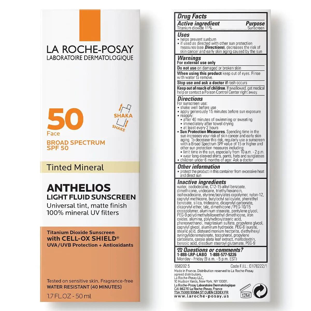 La Roche-Posay Anthelios Tinted Sunscreen SPF 40+ | Broad Spectrum SPF + Antioxidants | Titanium Dioxide & Zinc Oxide Sunscreen | 4 Flexible Shades With No White Cast | Oil Free & Oxybenzone Free 1.7 Fl Oz (Pack of 1) - Evallys.com # #