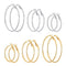 6 Pairs Stainless Steel gold silver Plated Hoop Earrings for Women, Hypoallergenic Hoops Women's Earrings Loop Earrings Set 6 Pairs Stainless Steel gold silver Plated Earrings - Evallys.com # #