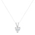 14K White Gold 3-Prong Set Heart Shaped Solitaire Diamond 18" Pendant Necklace (H-I Color, VS2-SI1 Clarity) - Choice of Carat Weight (3300) - Evallys.com # #