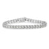 .925 Sterling Silver 2.0 Cttw Diamond Fan Link Tennis Bracelet (I-J Color, I3 Clarity) - 7” - Evallys.com # #