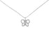 .925 Sterling Silver 1/4 cttw Prong-Set Diamond Butterfly 18" Pendant Necklace (H-I Color, I1-I2 Clarity) - Evallys.com # #