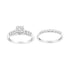 .925 Sterling Silver 3/4 cttw Lab Grown Diamond Engagement Ring and Band Set (F-G Color, VS2-SI1 Clarity) - Evallys.com # #