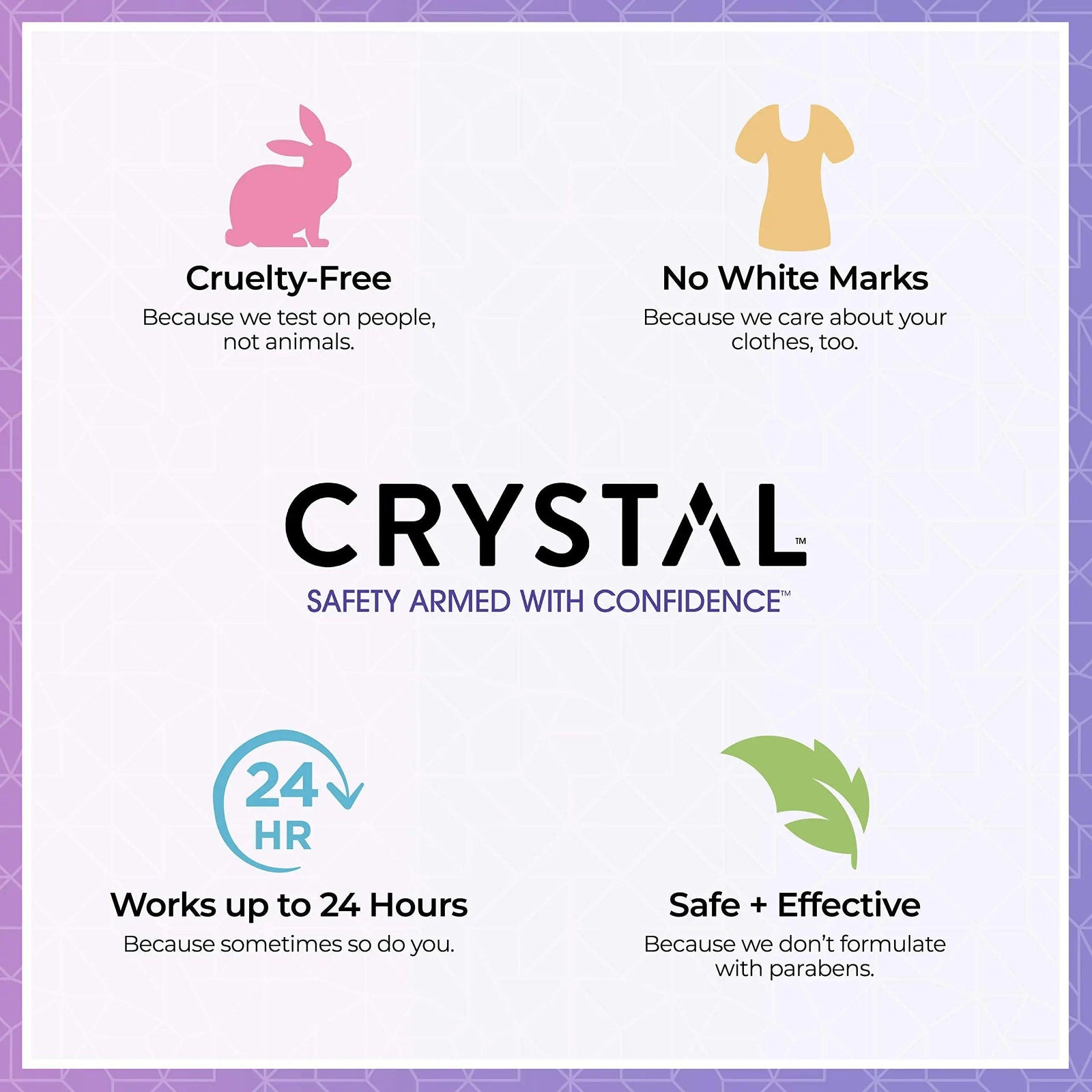 CRYSTAL Aluminum Free Mineral Deodorant Roll-On for Women & Men, Lavender & White Tea - Paraben Free - Certified Cruelty Free & Vegan Deodorant - Prevents Odor Up to 24 Hours,2.25 Fl Oz (Pack of 3) - Evallys.com # #