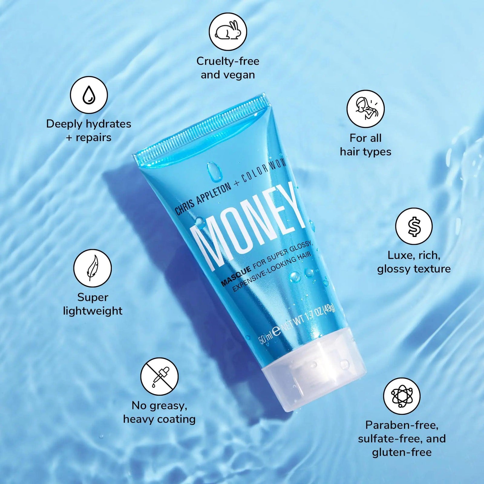 COLOR WOW Money Masque – Deep Hydrating Conditioning Treatment by Celebrity Stylist Chris Appleton | Vegan Formula 1.7 Fl Oz (Pack of 1) - Evallys.com # #