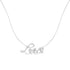 .925 Sterling Silver 1/4 Cttw Diamond Cursive "Love" 18" Pendant Necklace (H-I Color, I1-I2 Clarity) - Evallys.com # #