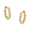 10K Yellow Gold Diamond Huggy Earrings (1/2 cttw, H-I Color, I1-I2 Clarity) - Evallys.com # #