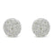 10k White Gold Diamond Cluster Stud Earrings (0.5 cttw, I-J Color, I2-I3 Clarity) - Evallys.com # #