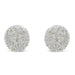 10k White Gold Diamond Cluster Stud Earrings (0.5 cttw, I-J Color, I2-I3 Clarity) - Evallys.com # #