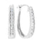 .925 Sterling Silver 1/4 Cttw Lab Grown Diamond Hoop Earring (F-G Color, VS2-SI1 Clarity) - Evallys.com # #