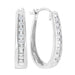 .925 Sterling Silver 1/4 Cttw Lab Grown Diamond Hoop Earring (F-G Color, VS2-SI1 Clarity) - Evallys.com # #