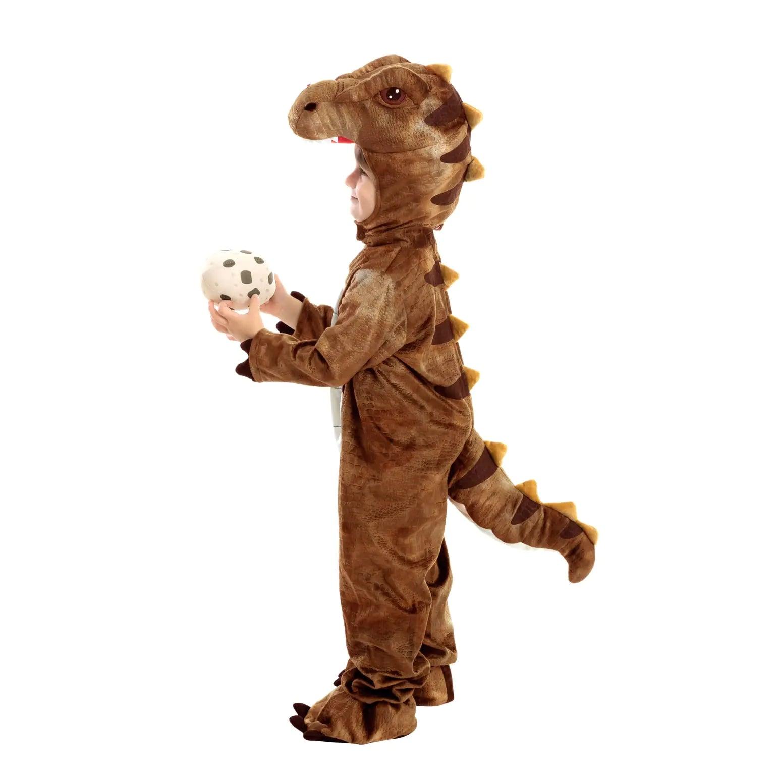 Spooktacular Creations Realistic T-rex Costume Outfit Dinosaur Jumpsuit with Egg for Kids Toddler Halloween Dress-up Party Bronze 3T(3-4 yrs) - Evallys.com # #