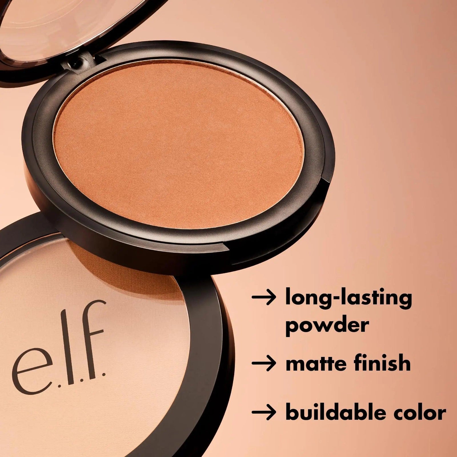 e.l.f. Primer-Infused Bronzer, Long-Lasting, Lightweight & Buildable Powder Bronzer, Delivers A Matte Finish, Vegan & Cruelty-Free, Sun-Soaked 0.35 Ounce (Pack of 1) - Evallys.com # #