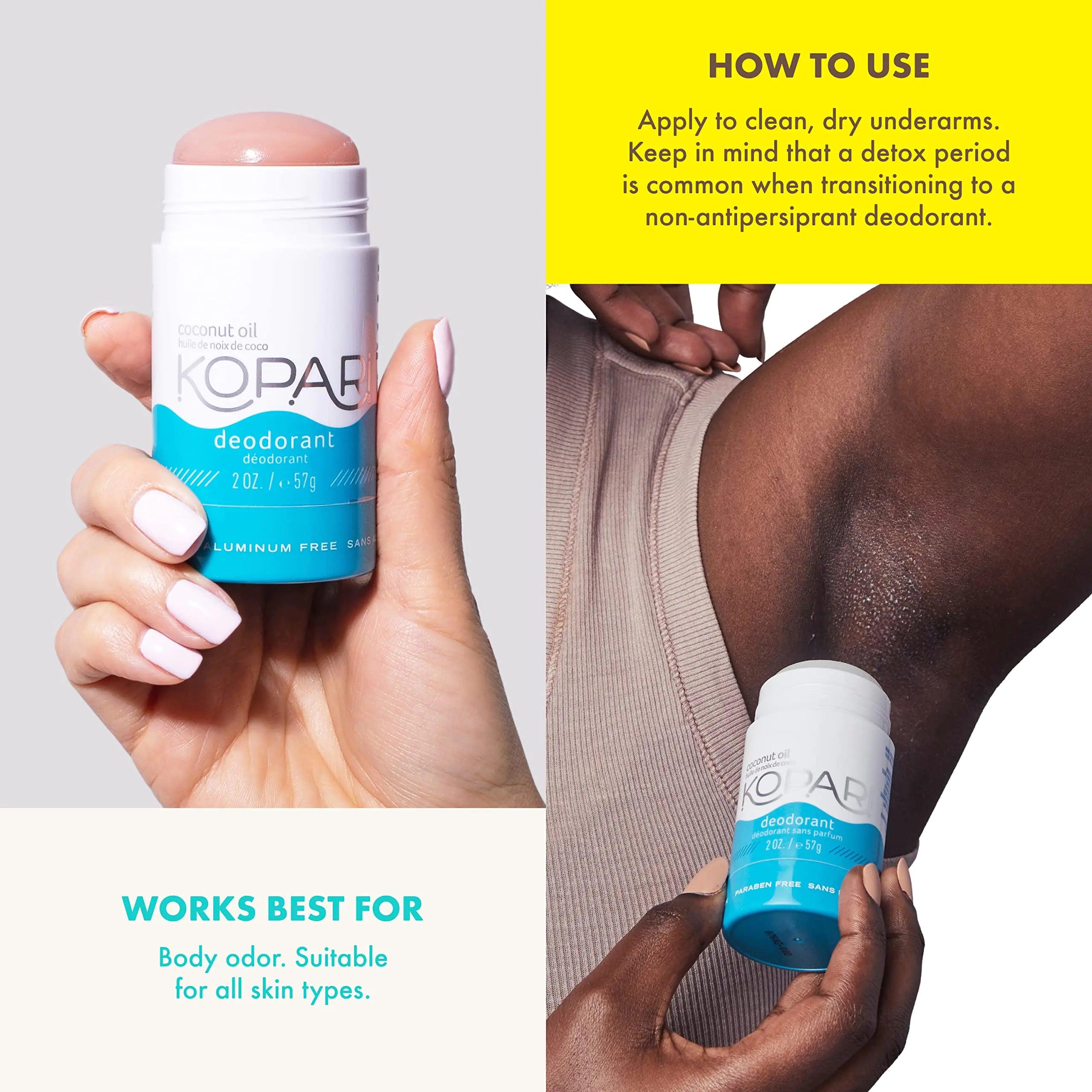Kopari Deodorant for Women with Organic Coconut Oil | Aluminum Free Deodorant | Non Toxic Deodorant, Vegan, Gluten Free, Paraben Free, Deodorant for Men & Women | 2.0 oz | Beach 1 Beach - Evallys.com # #