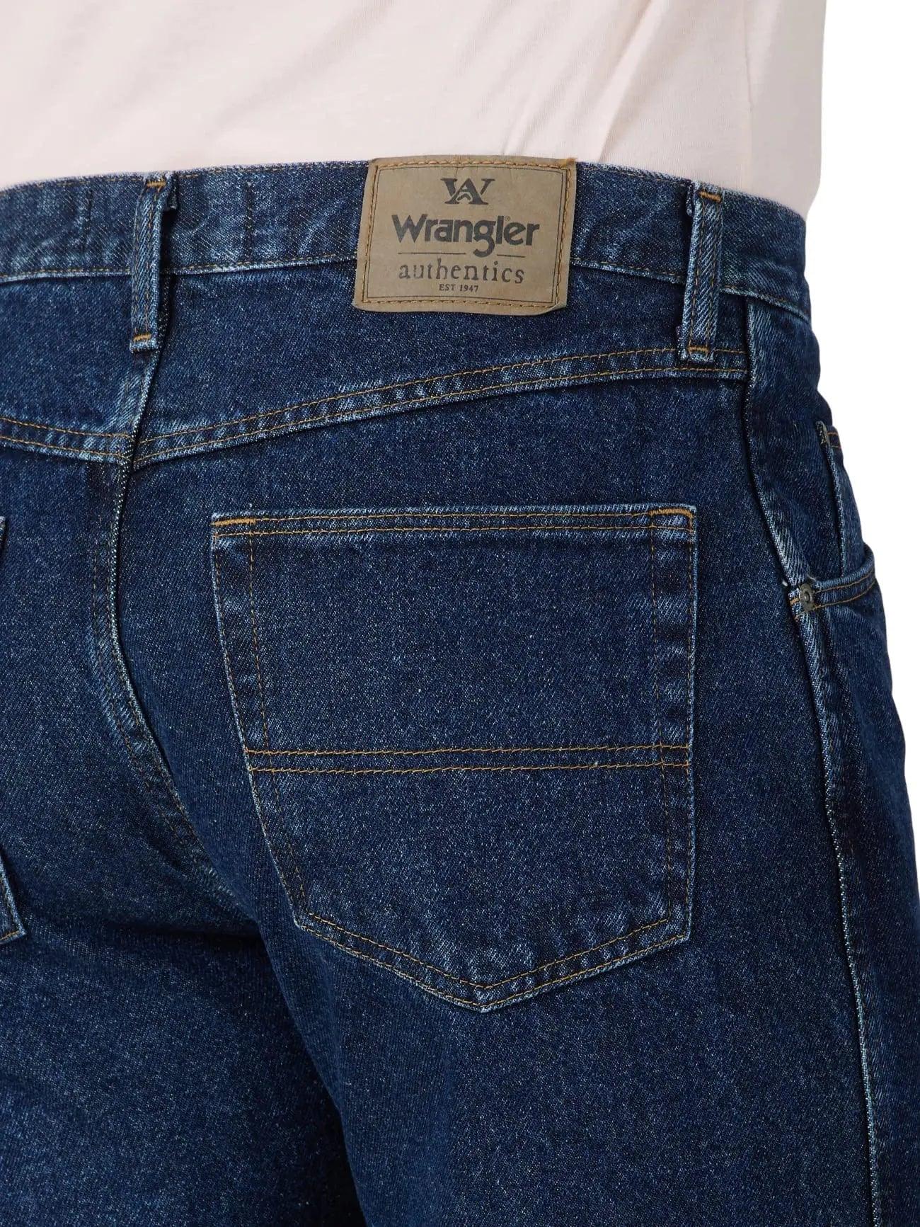 Wrangler Authentics Men's Classic 5-Pocket Regular Fit Cotton Jean 40W x 32L Dark Rinse - Evallys.com # #