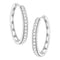 .925 Sterling Silver 1/2 cttw Lab Grown Diamond Hoop Earring (F-G Color, VS2-SI1 Clarity) - Evallys.com # #