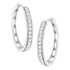 .925 Sterling Silver 1/2 cttw Lab Grown Diamond Hoop Earring (F-G Color, VS2-SI1 Clarity) - Evallys.com # #