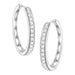 .925 Sterling Silver 1/2 cttw Lab Grown Diamond Hoop Earring (F-G Color, VS2-SI1 Clarity) - Evallys.com # #