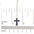 .925 Sterling Silver 3/4 Cttw Created Blue Sapphire and White Diamond Accent Cross Pendant Necklace - 18" Inches - Evallys.com # #