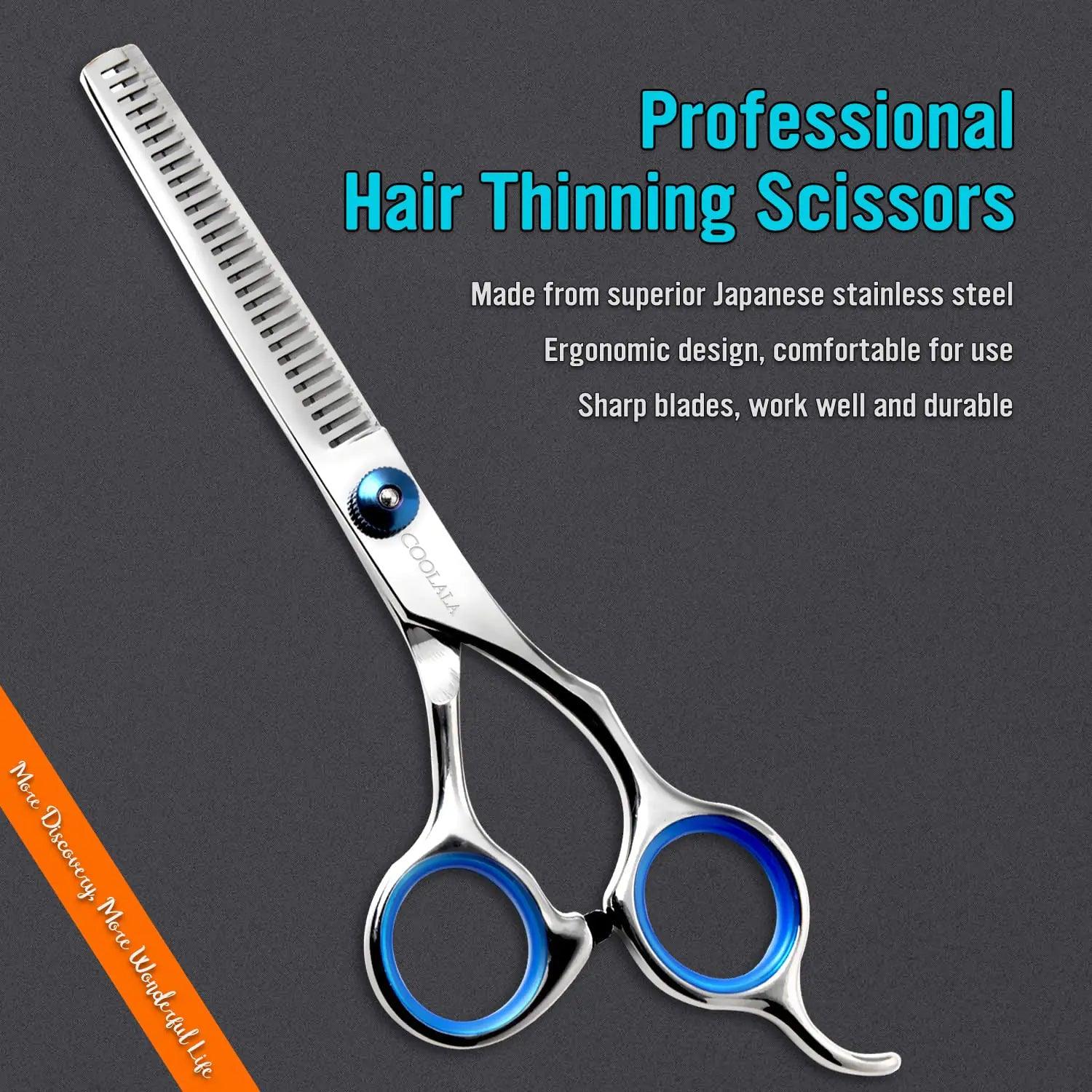 Stainless Steel Hair Cutting Scissors Thinning Shears 6.5 Inch Professional Salon Barber Haircut Scissors Family Use for Man Woman Adults Kids - Evallys.com # #