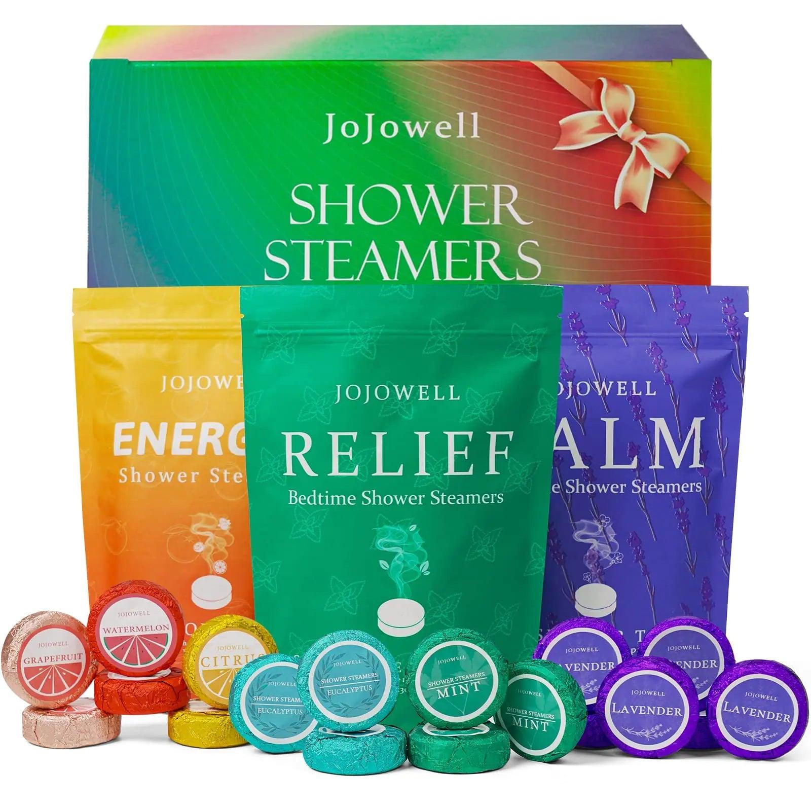 Shower Steamers Aromatherapy - 18 Pack Shower Bombs Birthday Gifts for Women, Organic with Eucalyptus Mint Essential Oils, Nasal Relief, Eucalyptus for Shower Self Care Christmas Gifts for Women - Evallys.com # #