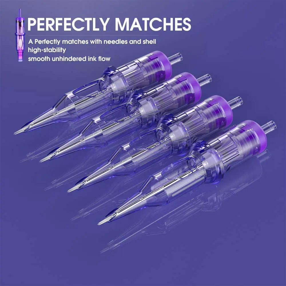 Mast Pro Tattoo Cartridges 20Pcs Disposable Needles Round Shader 1211RS - Evallys.com # #