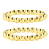 Badu Gold Bead Bracelet for Women 14K Gold Plated Bead Ball Bracelet Stretchable Elastic Hypoallergenic Bohemian Stackable Bracelet Style-25 - Evallys.com # #