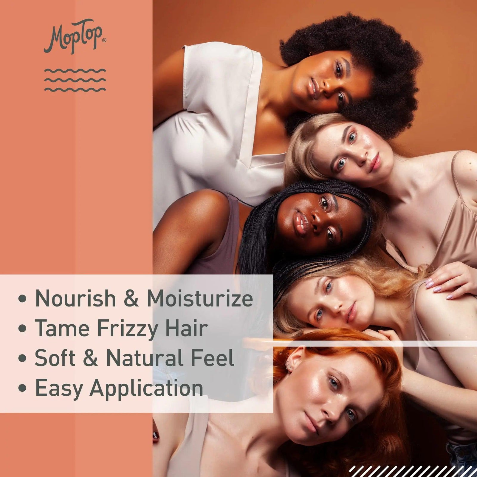 MopTop Leave-in Conditioner for Fine, Thick, Wavy, Curly & Kinky-Coily Natural hair, Anti Frizz Curl Moisturizer & Lightweight Curl Enhancer w/Aloe, great for Dry Hair- 8oz Leave In Conditioner - Evallys.com # #