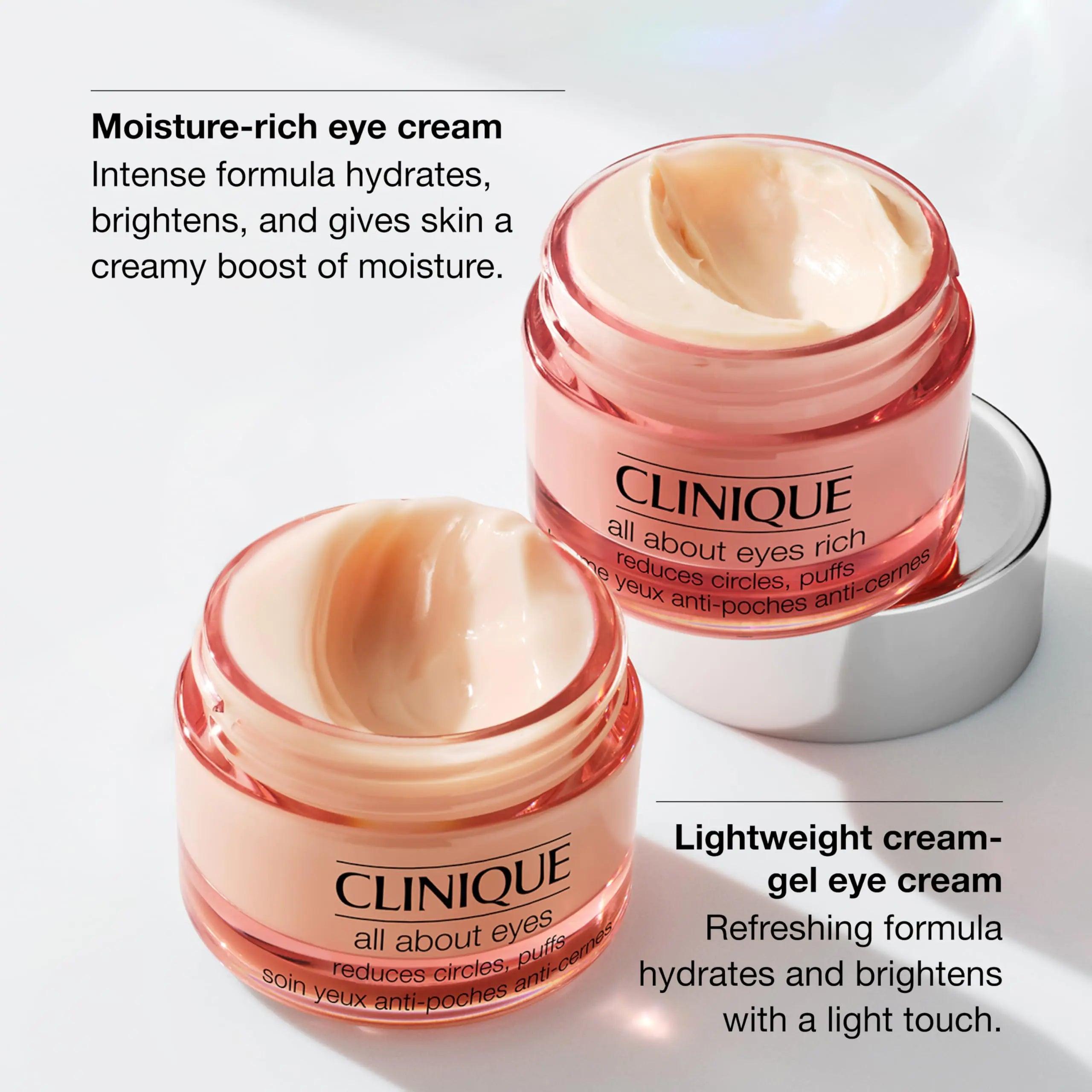 Clinique All About Eyes Lightweight Eye Cream With Vitamin C | Hydrating, Brightening, Depuffing + Dark Circle Reducing, Mini Travel Size, 0.5 fl. oz. 0.5 Fl Oz (Pack of 1) - Evallys.com # #