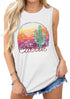 Womens Tank Tops Summer T Shirts Sleeveless Casual Loose Tunic Blouses Small Pure Red - Evallys.com