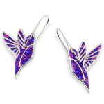 925 Sterling Silver Hummingbird Dangle Earrings - Evallys.com # #