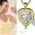 Gold Plated Silver Heart Jewelry Set I Love You Necklace in 120 Languages and Crystal Earrings - Evallys.com # #