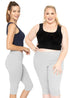 Women's and Plus Size Knee-Length and Ankle Length Leggings | X-Small- 7X Adult Knee Length Small Heather Gray - Evallys.com # #