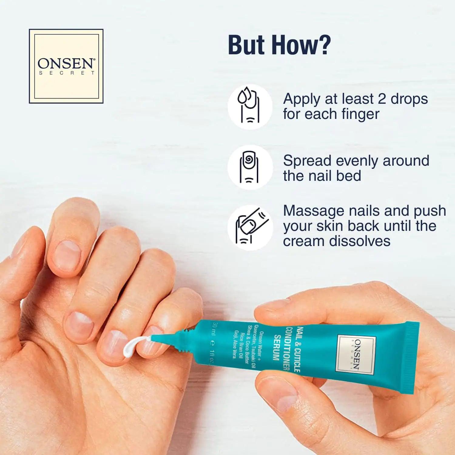 Onsen Secret Onsen Cuticle Cream with Nail Cuticle Oil to Soothe, Repair and Strengthen Cuticles and Nails 1 Fl Oz (Pack of 2) - Evallys.com # #