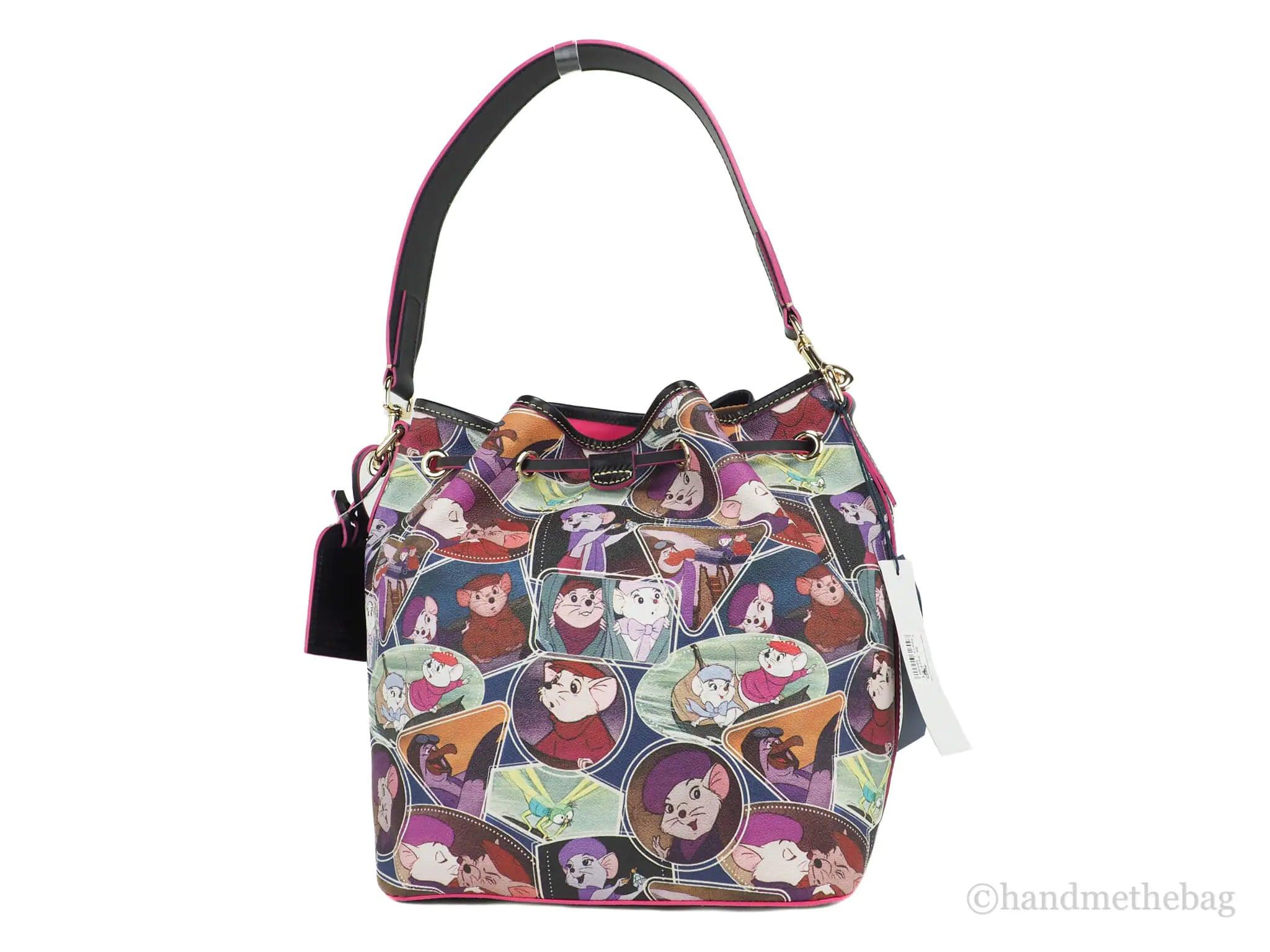 Dooney & Bourke Disney Rescuers Drawstring Bucket Shoulder Handbag - Evallys.com # #