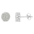 10k White Gold Diamond Cluster Stud Earrings (0.5 cttw, I-J Color, I2-I3 Clarity) - Evallys.com # #