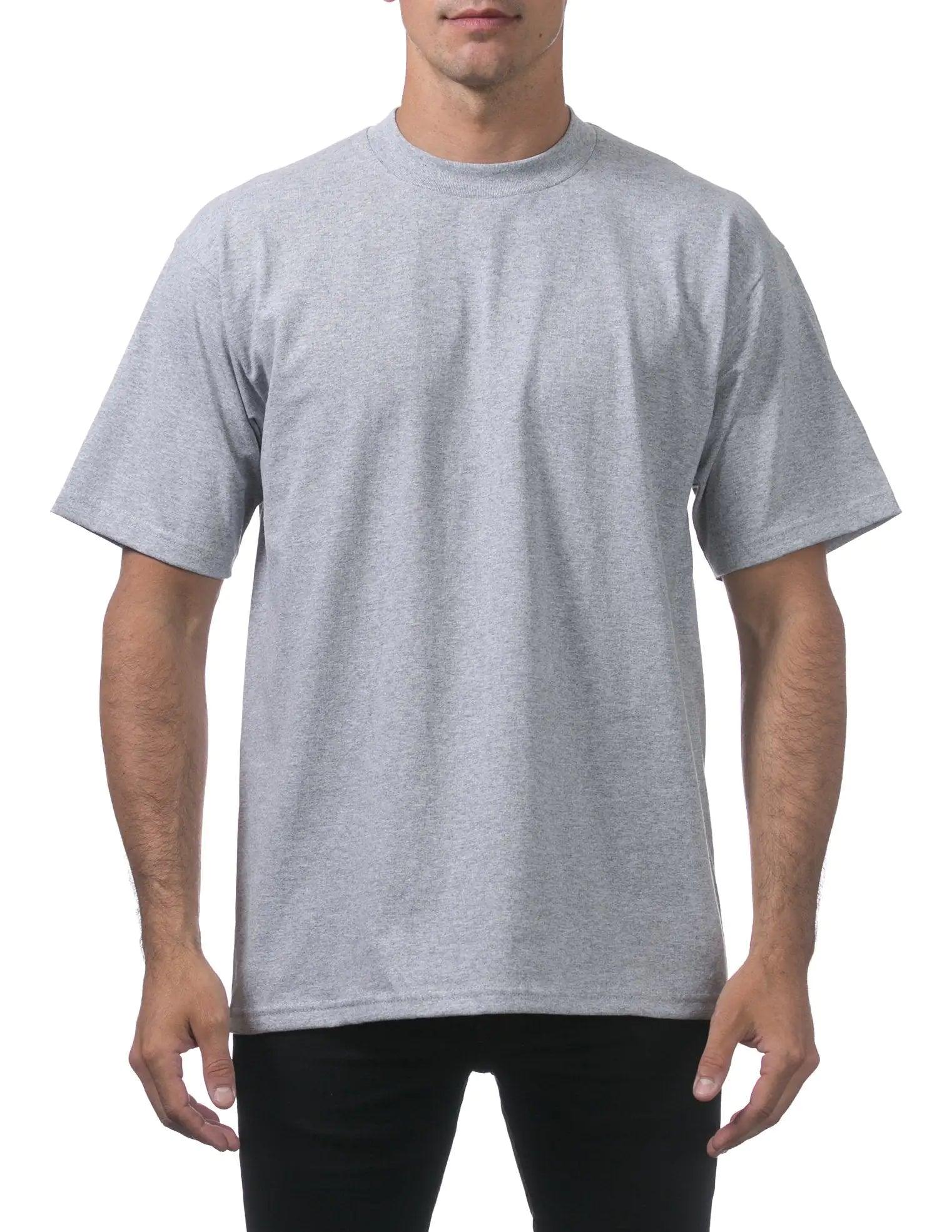 Pro Club Men's 3-Pack Heavyweight Cotton Short Sleeve Crew Neck T-Shirt 7X-Large Heather Gray - Evallys.com # #