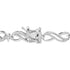 .925 Sterling Silver 1/2 cttw Prong Set Round-Cut Diamond Infinity Weave Link Bracelet (I-J Color, I2-I3 Clarity) - Size 7.25" - Evallys.com # #