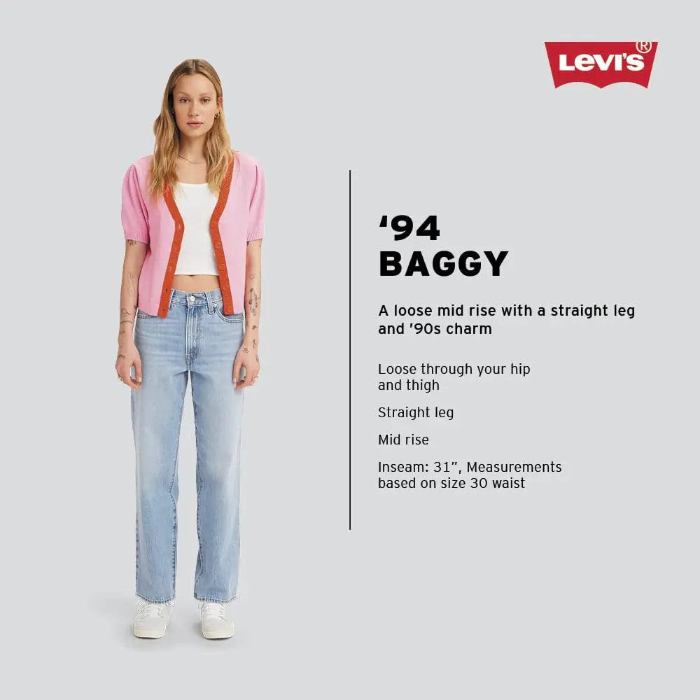 Levi's Women's 94 Baggy (Also Available in Plus) Standard 25 Meadow Mist - Corduroy - Evallys.com # #