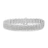 .925 Sterling-Silver 2.0 Cttw Miracle Set Diamond 3 Row S Curve Line Tennis Bracelet (I-J Color, I3 Clarity) -7.25" - Evallys.com # #